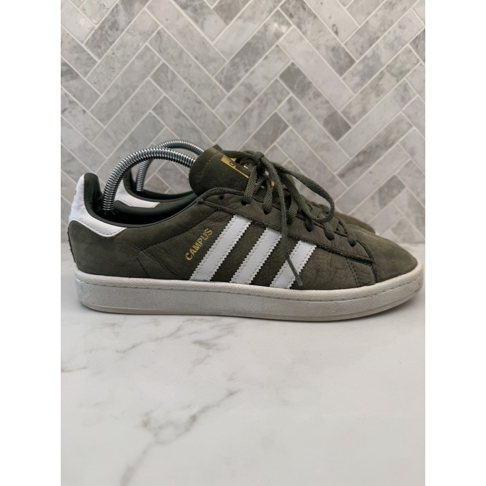 Adidas Campus Sneakers Mens‎ Size 9.5 Moss Olive Green Suede Low Top Lace Up
